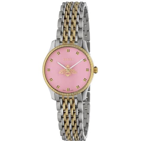 gucci watch pink face|gucci timeless watch.